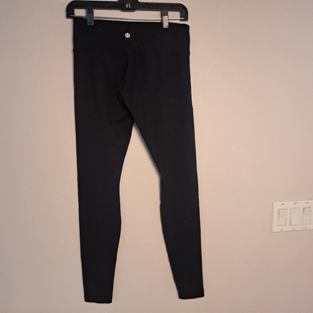 Lululemon Women's size 6 full length‎ black leggings not high waisted